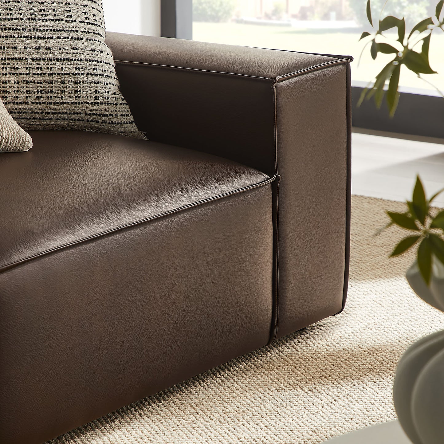 Restore 2-Piece Vegan Leather Modular Loveseat by Modway EEI-7428