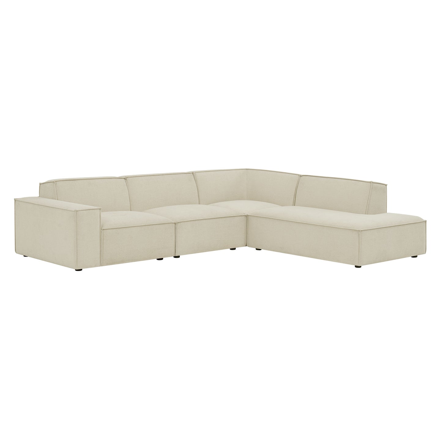 Restore 4-Piece Performance Fabric Upholstered Modular L-Shaped Sofa by Modway EEI-7429