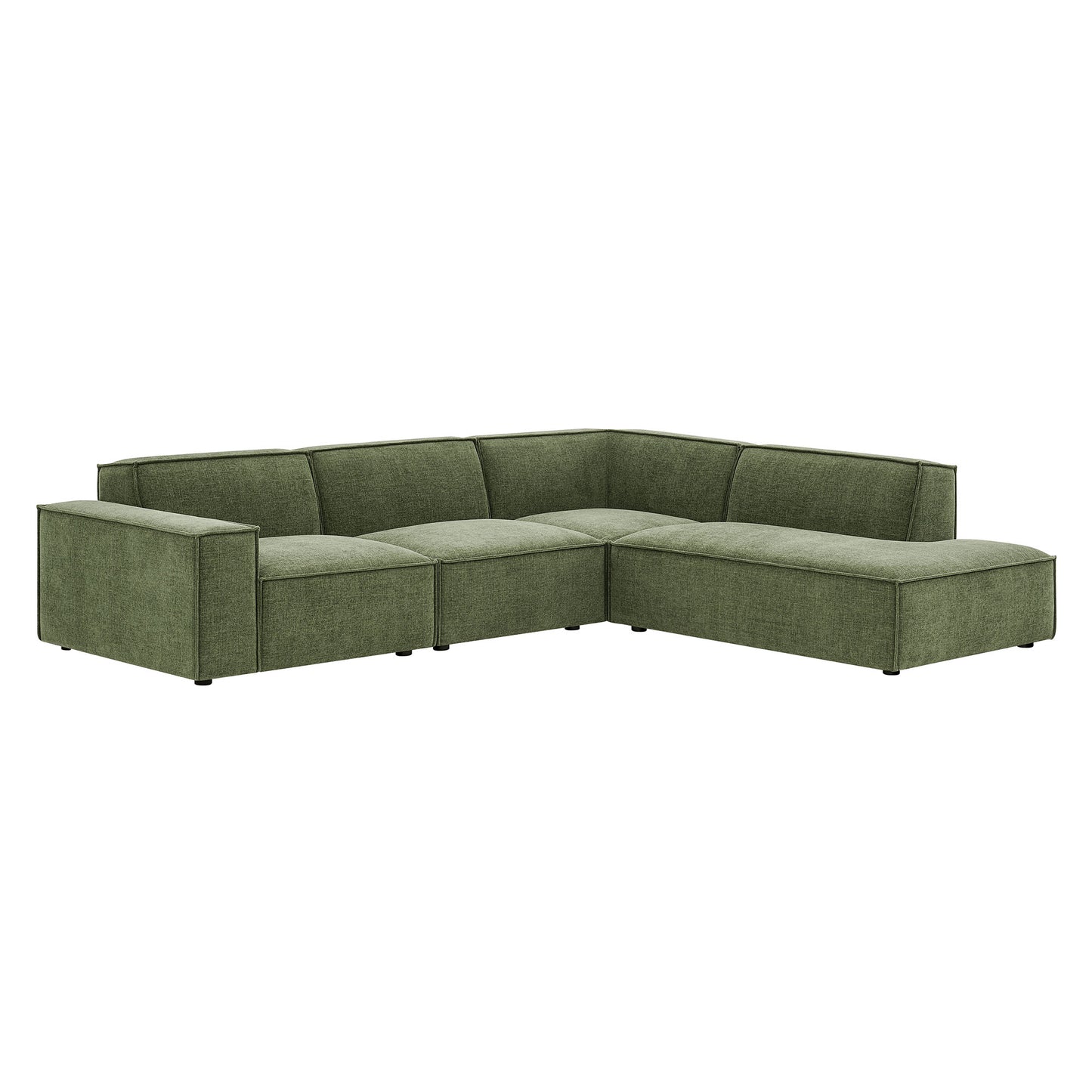Restore 4-Piece Performance Fabric Upholstered Modular L-Shaped Sofa by Modway EEI-7429