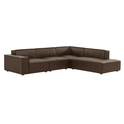 Restore 4-Piece Vegan Leather Modular L-Shaped Sofa by Modway EEI-7430
