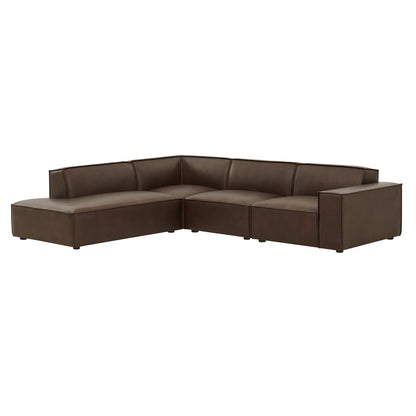 Restore 4-Piece Vegan Leather Modular L-Shaped Sofa by Modway EEI-7432