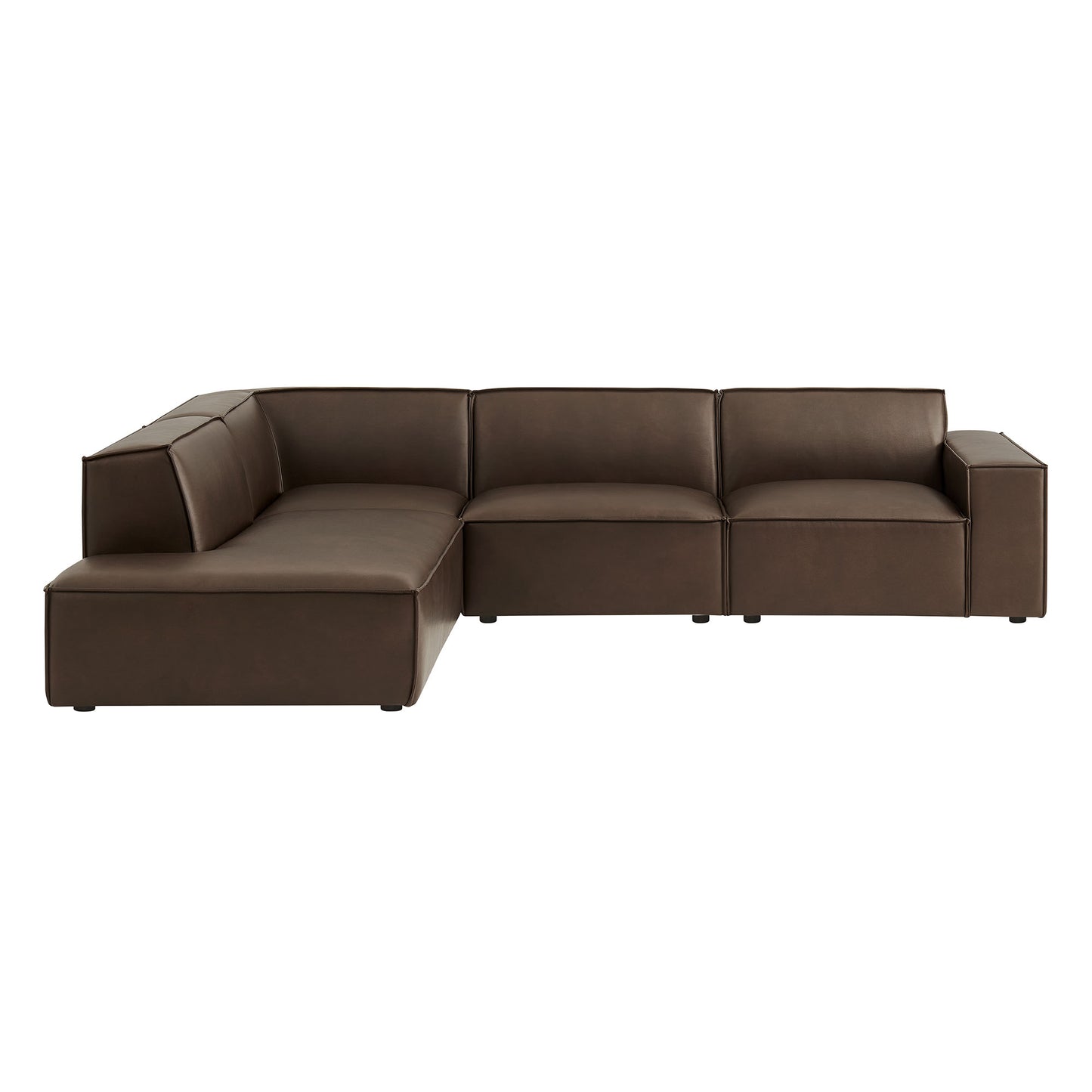 Restore 4-Piece Vegan Leather Modular L-Shaped Sofa by Modway EEI-7432