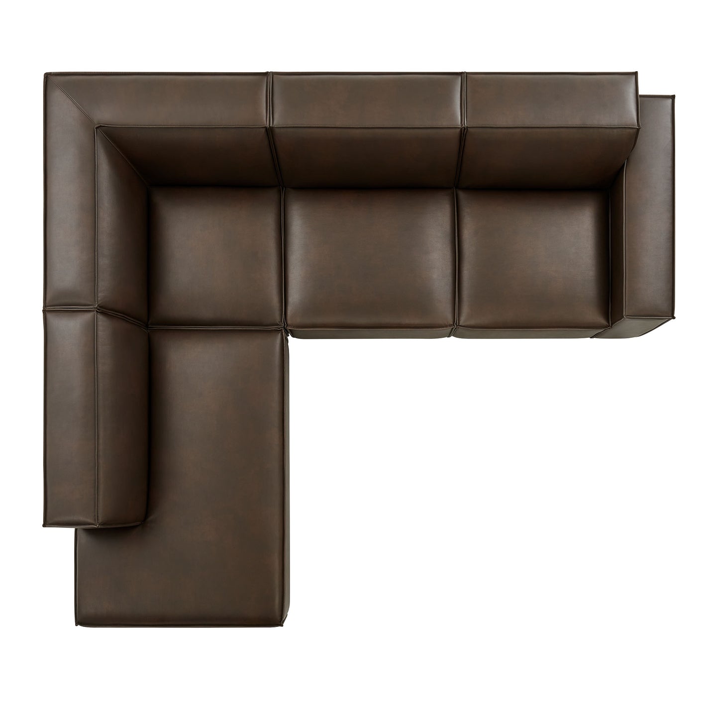 Restore 4-Piece Vegan Leather Modular L-Shaped Sofa by Modway EEI-7432