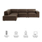 Restore 4-Piece Vegan Leather Modular L-Shaped Sofa by Modway EEI-7432