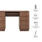 Mirae 55" 6-Drawer Curved Office Desk by Modway EEI-7436