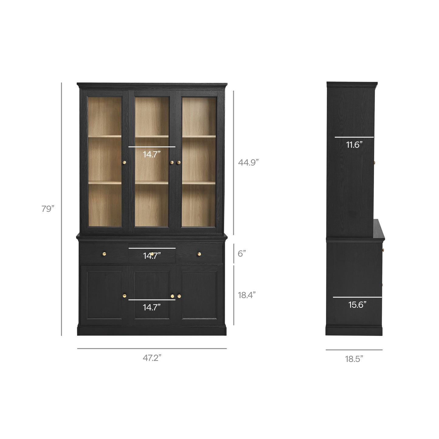 Amara 79 Inch Large Storage Display Cabinet by Modway EEI-7449