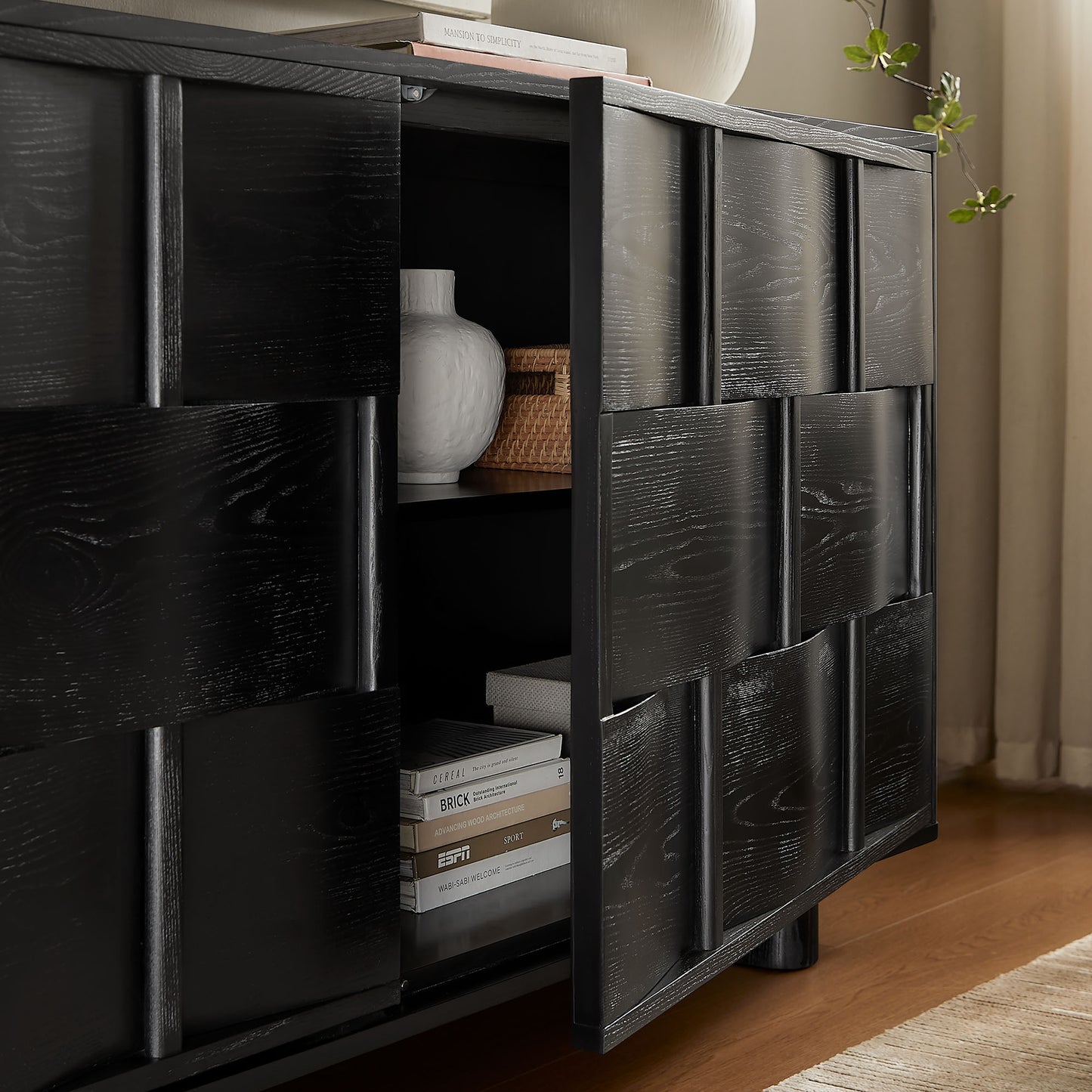 Foundry 71" Woven Design Buffet Storage Cabinet by Modway EEI-7452