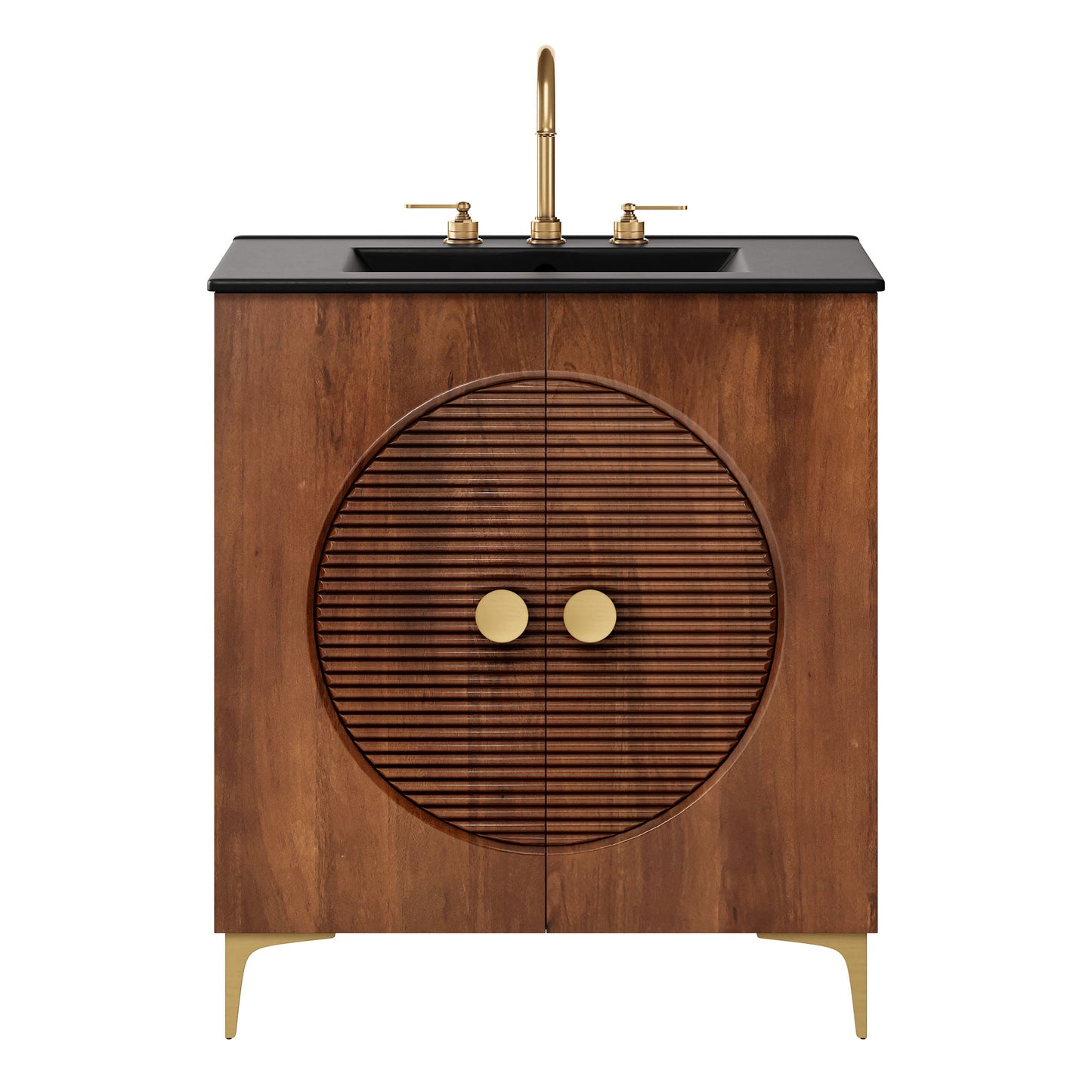 Vernon 30" Fluted Wood Vanity Cabinet With Sink by Modway EEI-7454