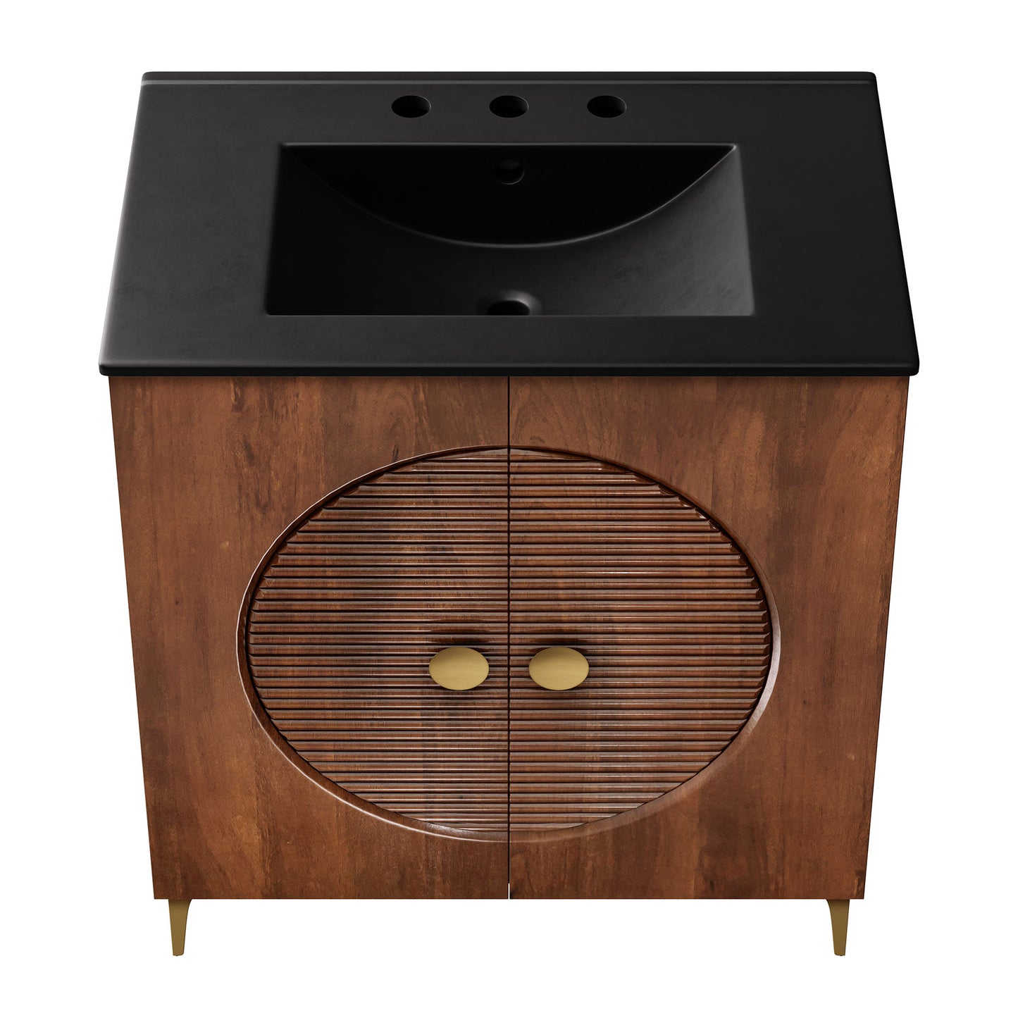 Vernon 30" Fluted Wood Vanity Cabinet With Sink by Modway EEI-7454