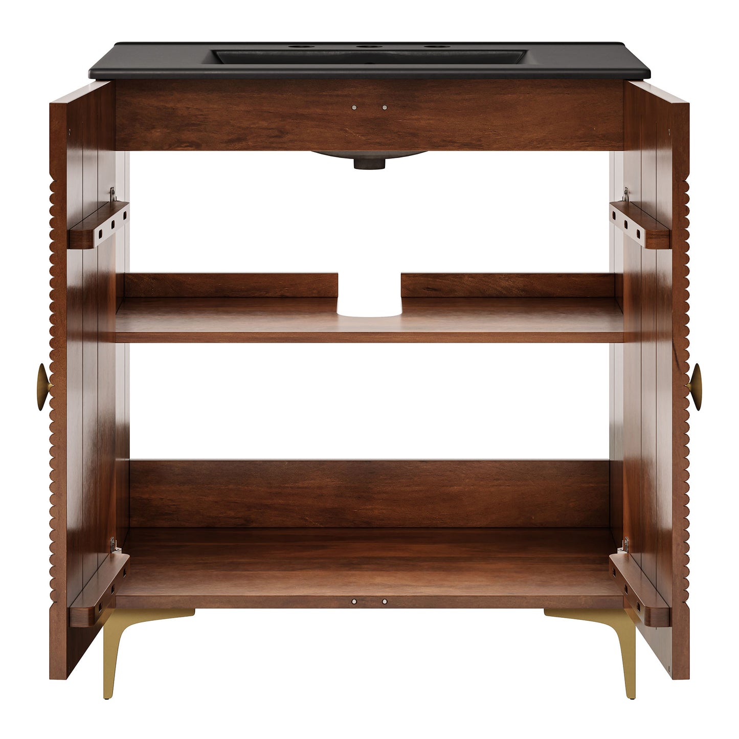 Vernon 30" Fluted Wood Vanity Cabinet With Sink by Modway EEI-7454