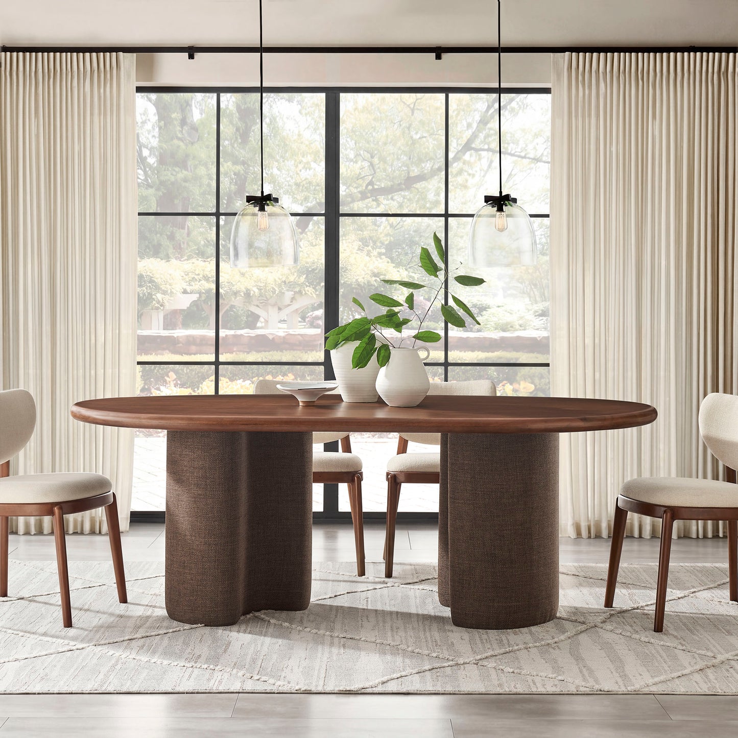 Enric 84 Inch Mango Wood Oval Dining Table by Modway EEI-7458