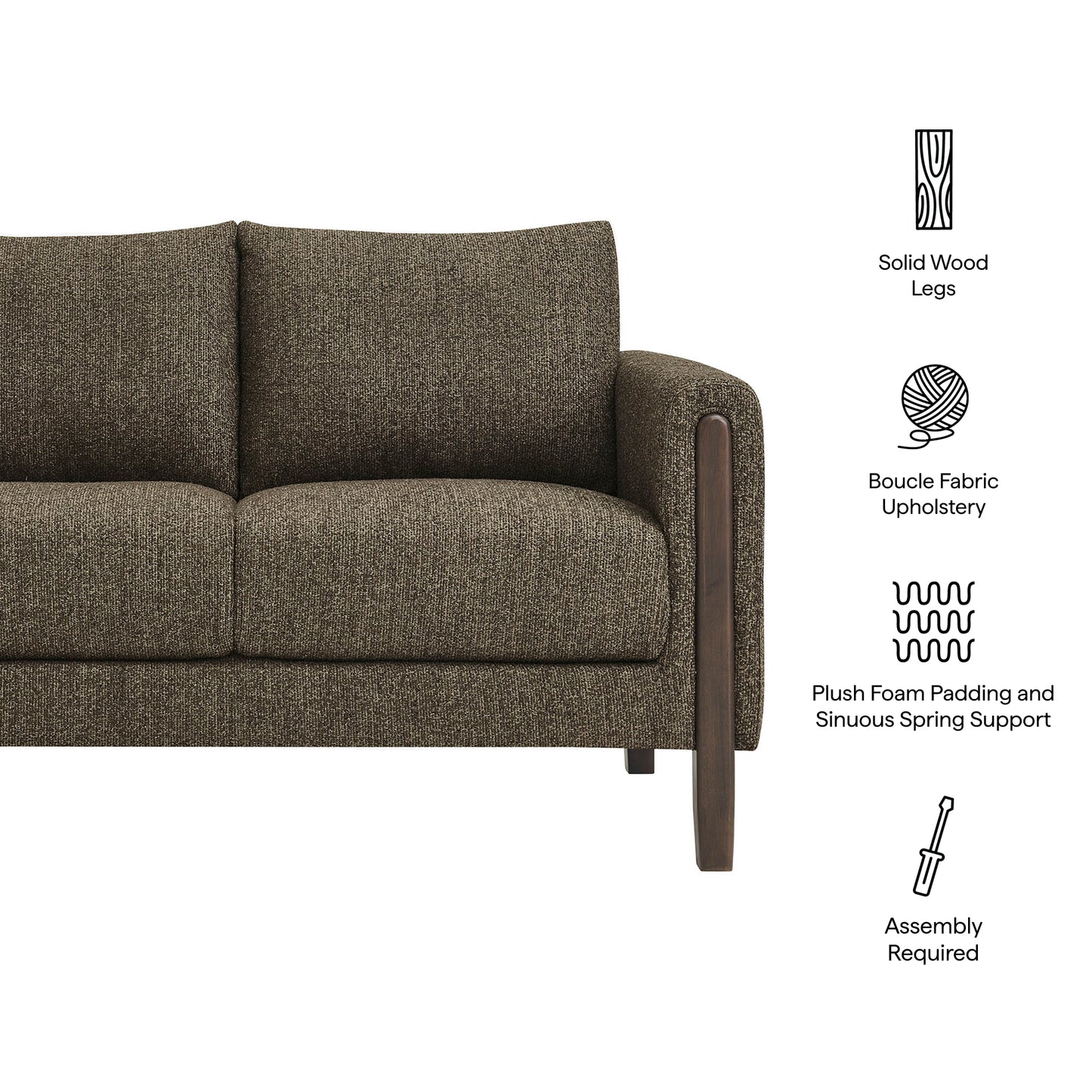 Hawken Boucle Fabric Loveseat by Modway EEI-7460 FredCo