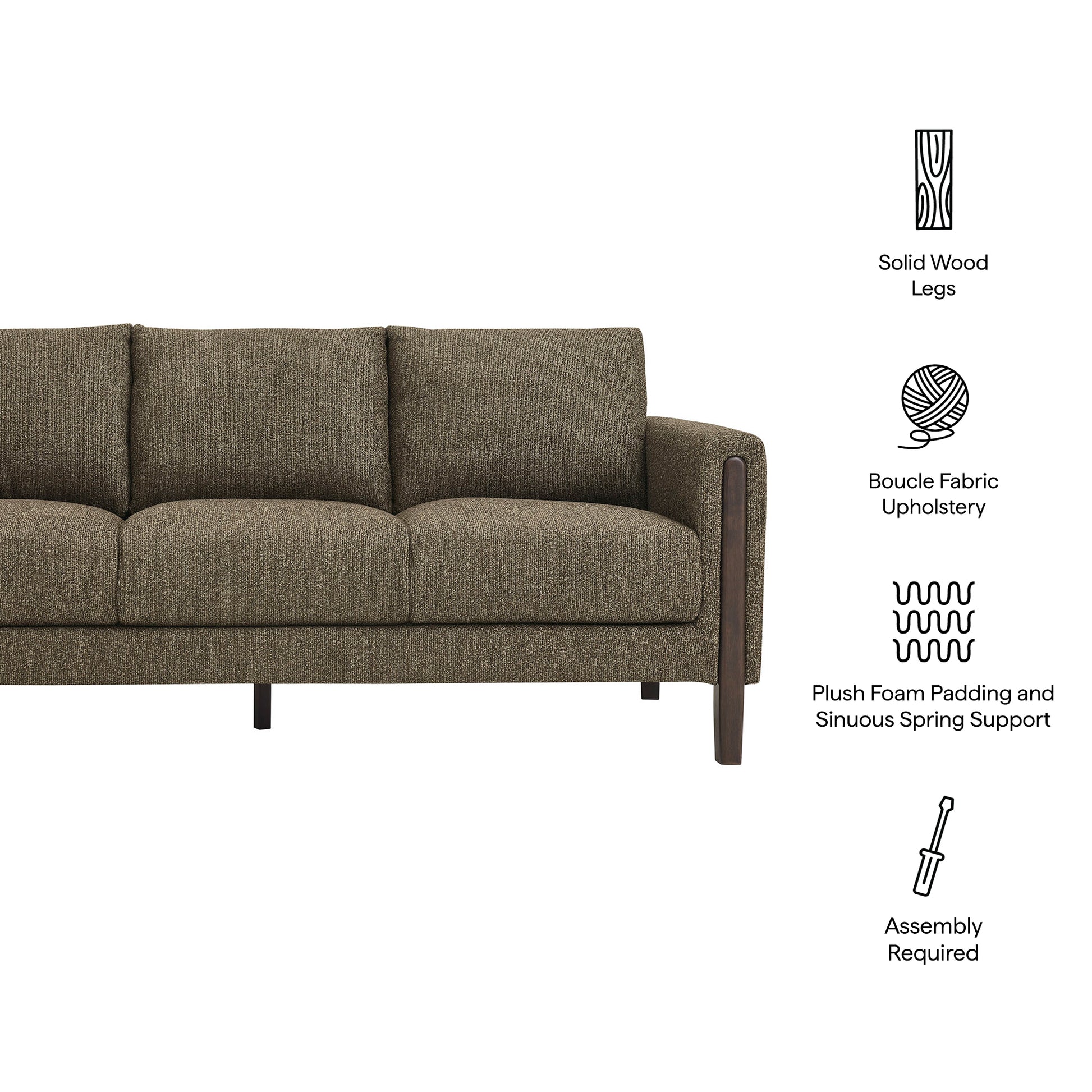 Hawken Boucle Fabric Sofa by Modway EEI-7461 FredCo