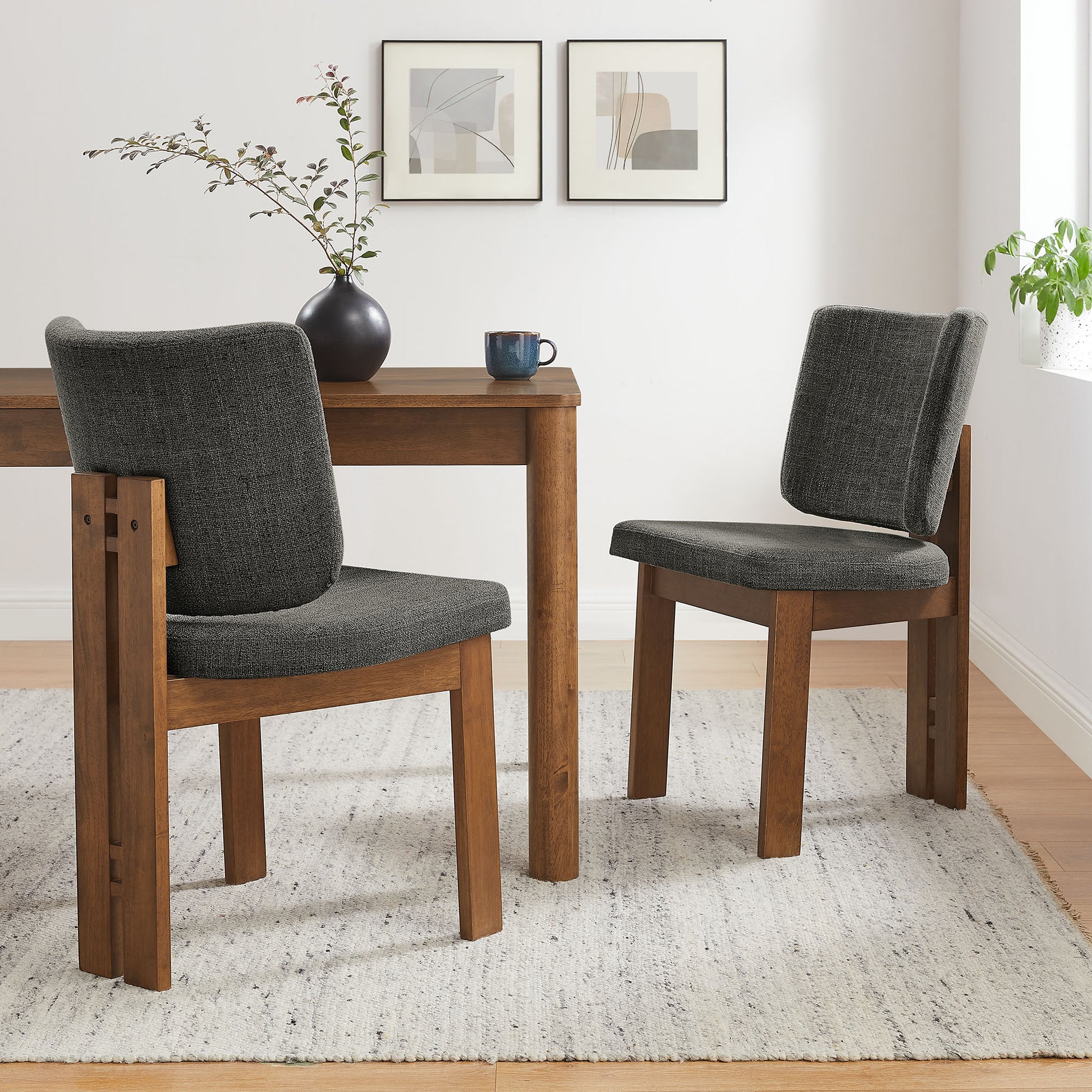 Alba Armless Upholstered Dining Chairs Set Of 2 by Modway EEI-7465 FredCo