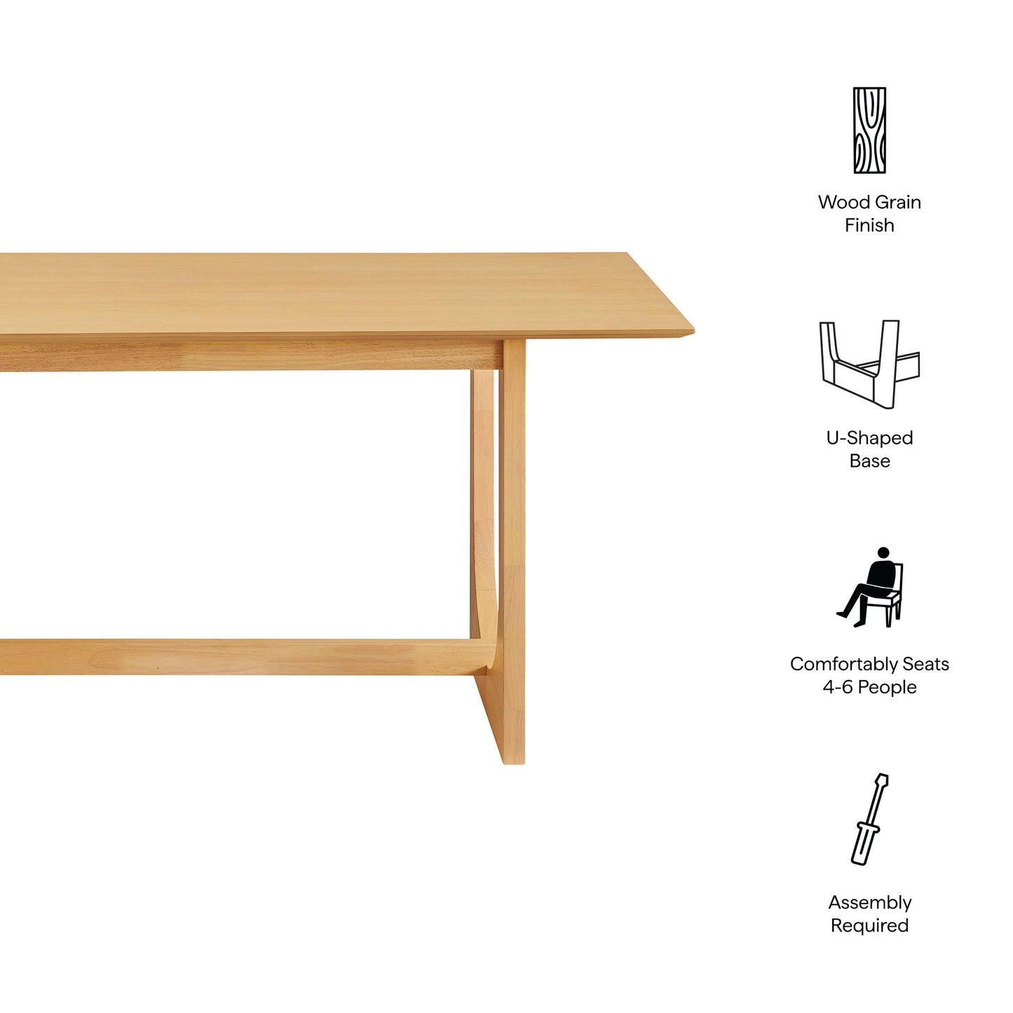 Ashcroft 69" Rectangular Dining Table by Modway EEI-7466
