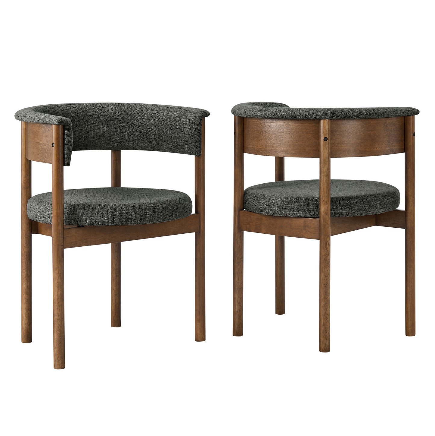 Clea Curved Upholstered Dining Chairs Set Of 2 by Modway EEI-7467 FredCo