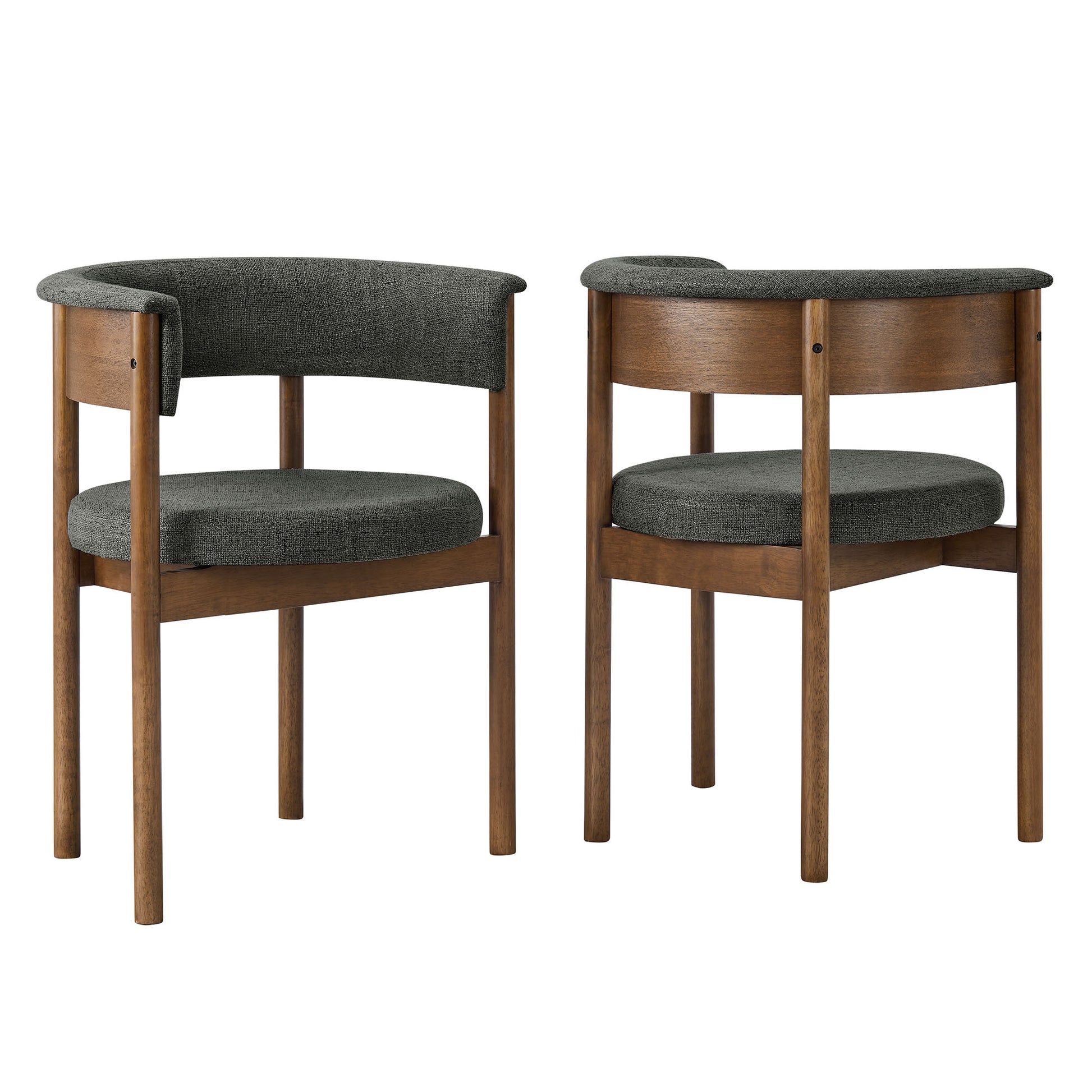 Clea Curved Upholstered Dining Chairs Set Of 2 by Modway EEI-7467 FredCo