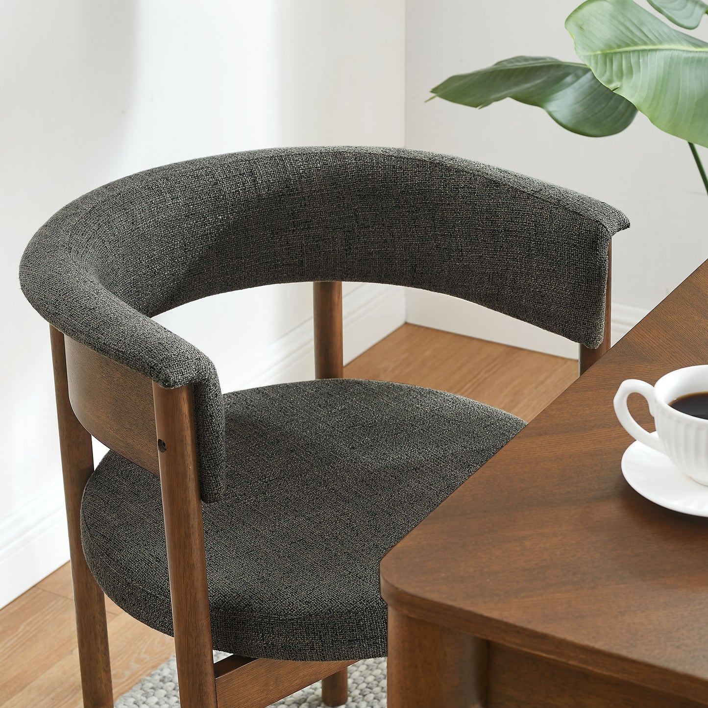 Clea Curved Upholstered Dining Chairs Set Of 2 by Modway EEI-7467 FredCo
