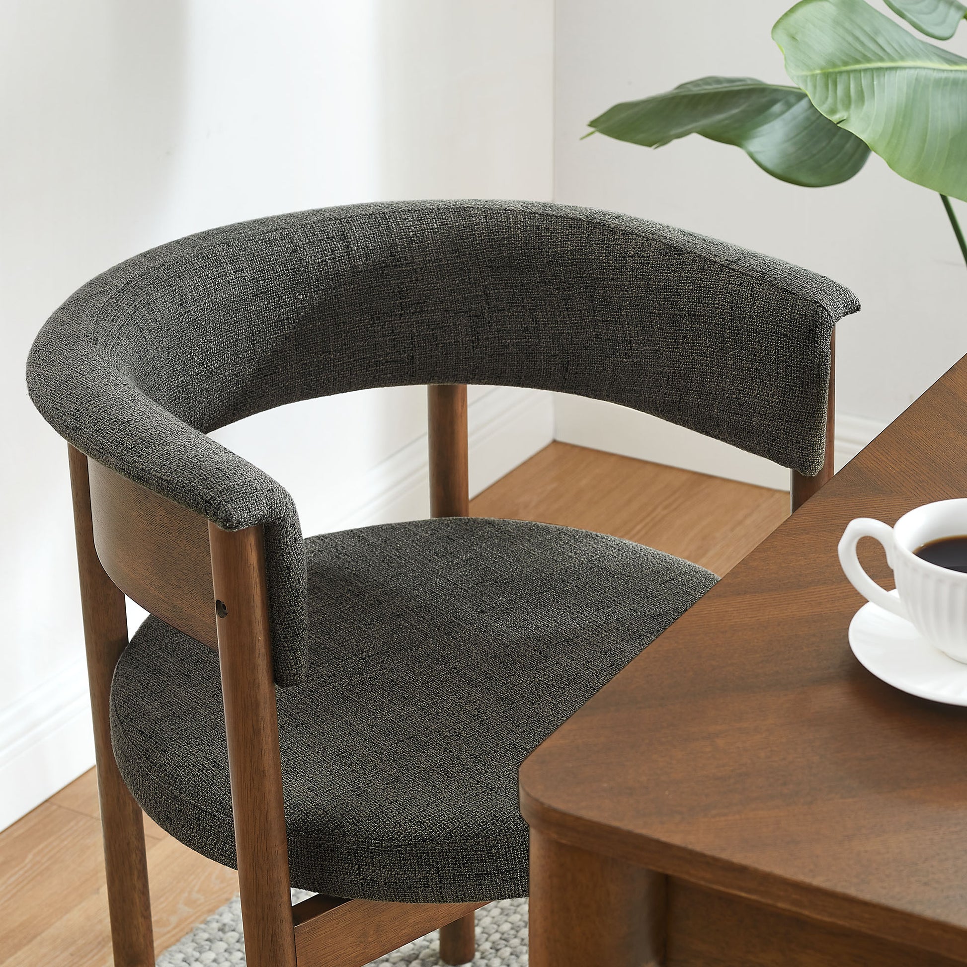 Clea Curved Upholstered Dining Chairs Set Of 2 by Modway EEI-7467 FredCo