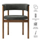 Clea Curved Upholstered Dining Chairs Set Of 2 by Modway EEI-7467 FredCo