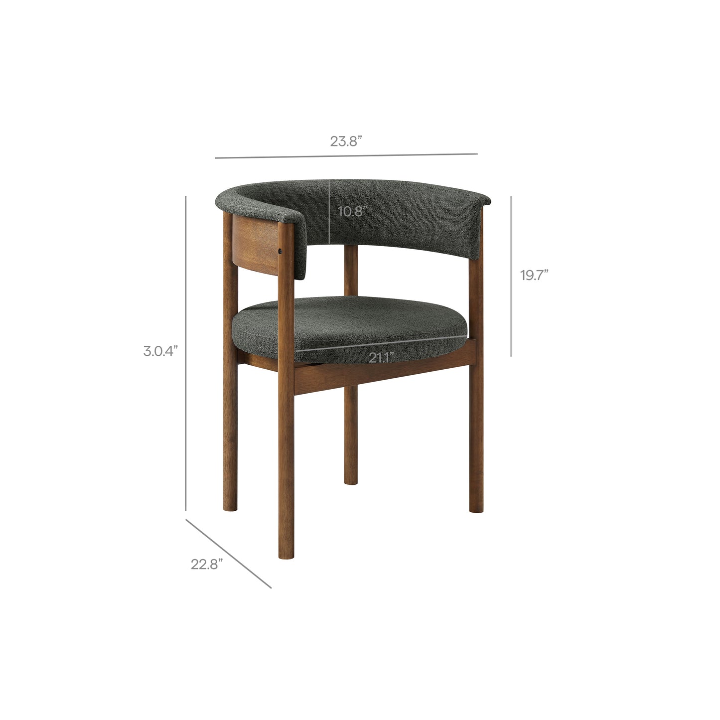 Clea Curved Upholstered Dining Chairs Set Of 2 by Modway EEI-7467 FredCo