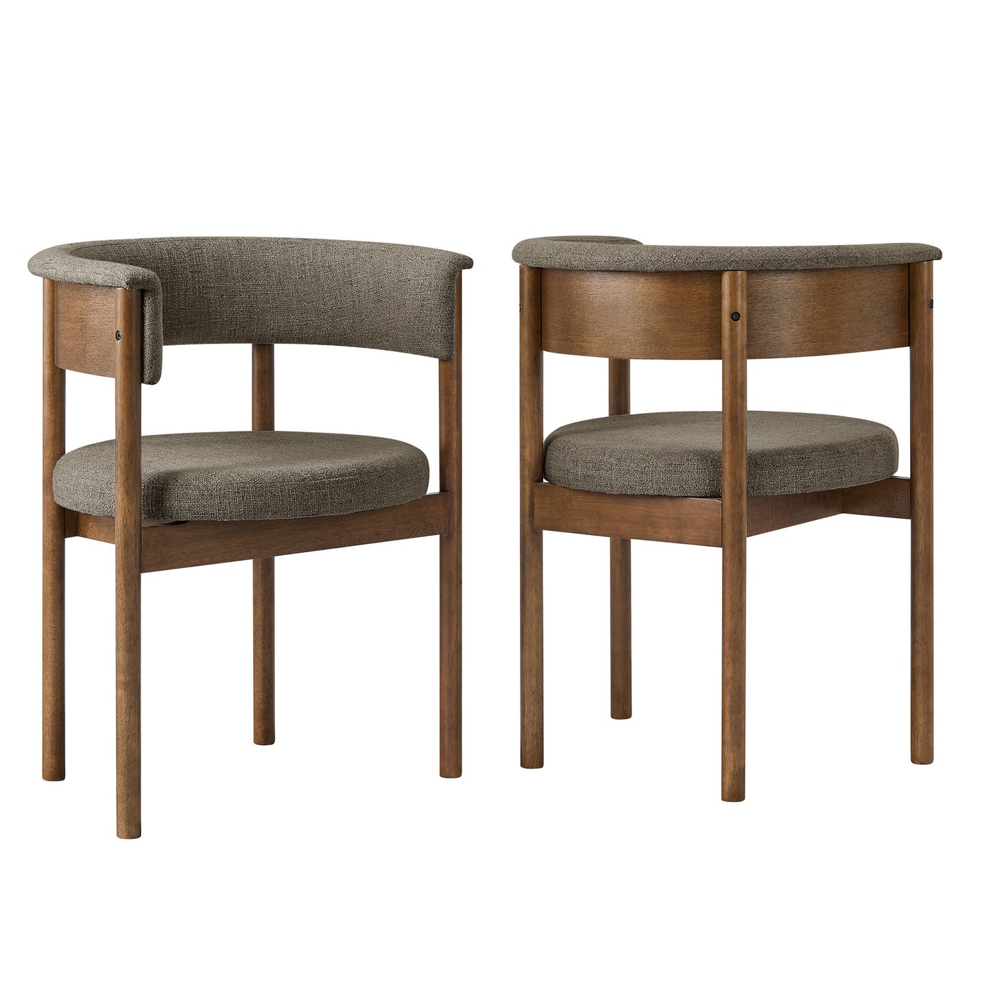 Clea Curved Upholstered Dining Chairs Set Of 2 by Modway EEI-7467 FredCo