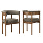 Clea Curved Upholstered Dining Chairs Set Of 2 by Modway EEI-7467 FredCo