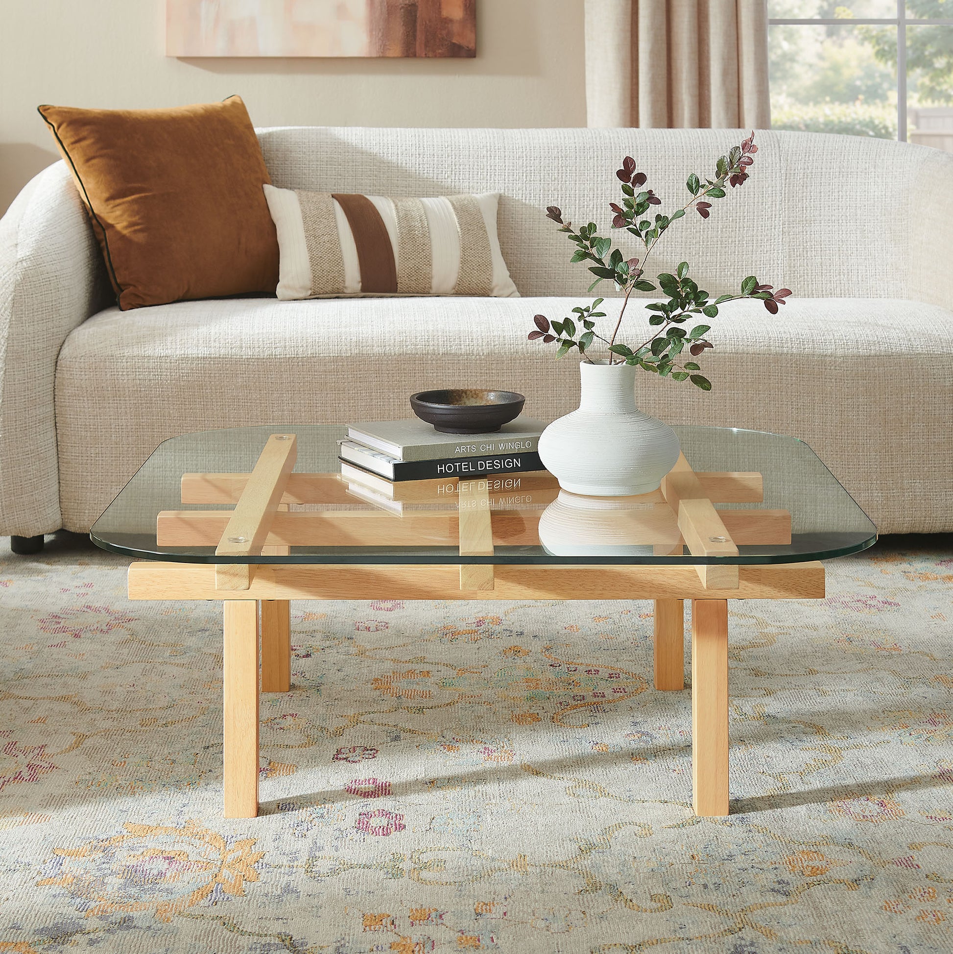Isby 35 Inch Tempered Glass Coffee Table by Modway EEI-7468 FredCo