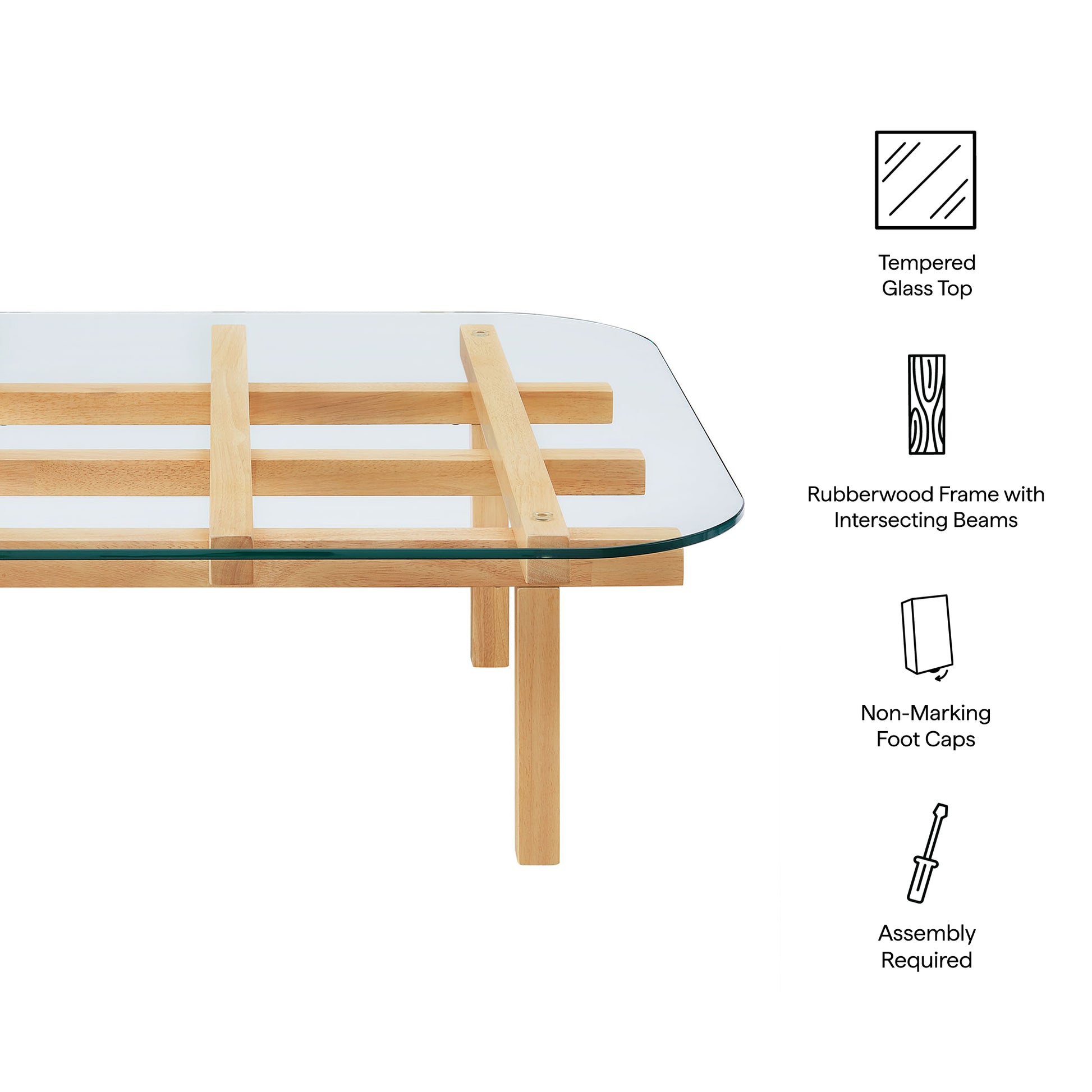 Isby 35 Inch Tempered Glass Coffee Table by Modway EEI-7468 FredCo
