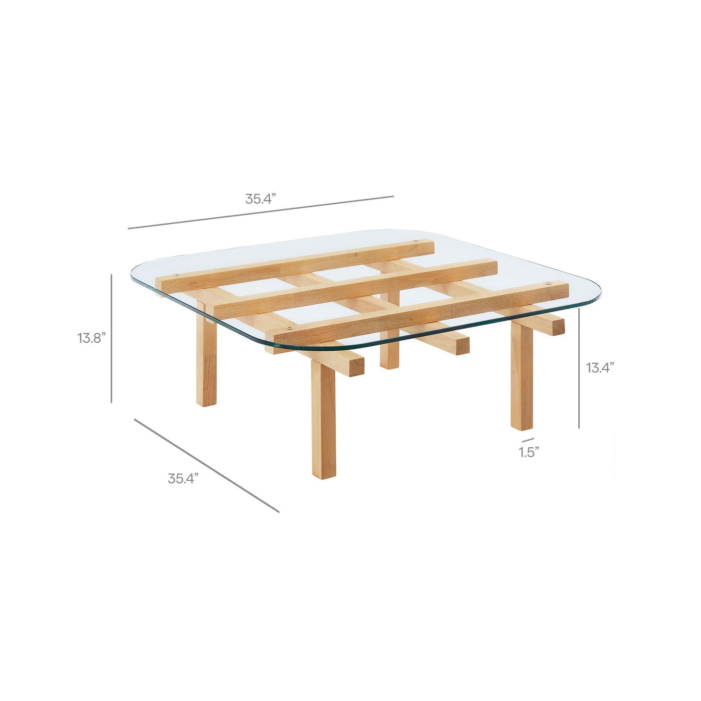Isby 35 Inch Tempered Glass Coffee Table by Modway EEI-7468 FredCo