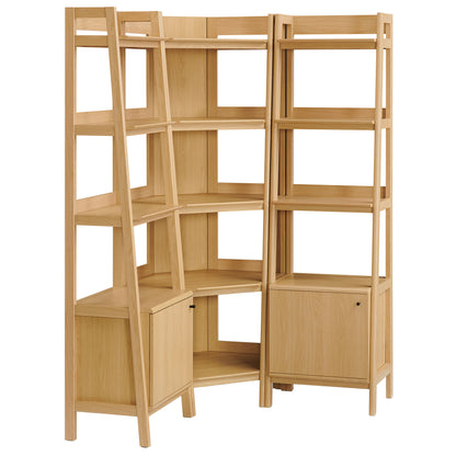 Bixby 3-piece Corner Bookshelf Set with Narrow Bookshelves by Modway EEI-7470