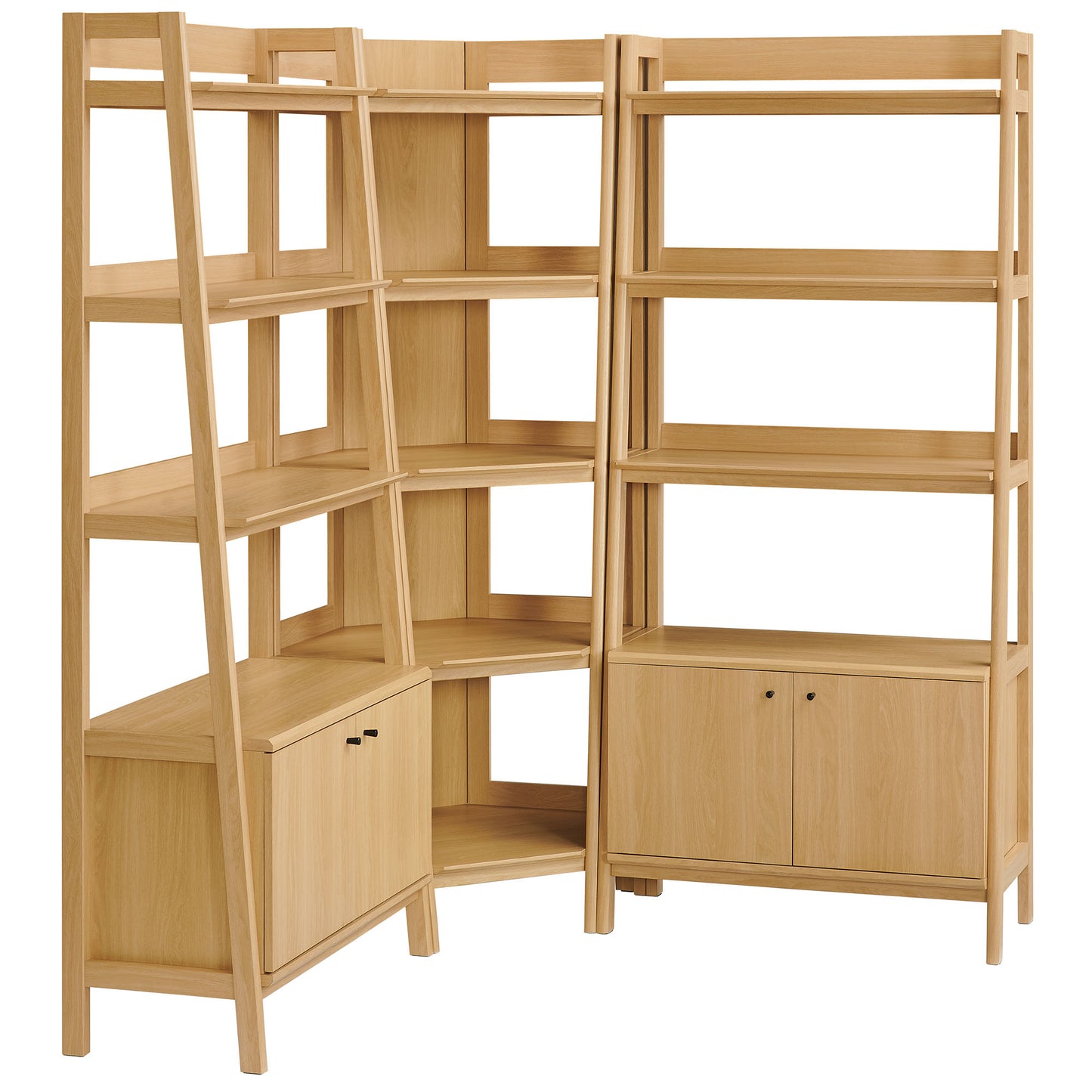 Bixby 3-Piece Corner Bookshelf Set with Wide Bookshelves by Modway EEI-7471