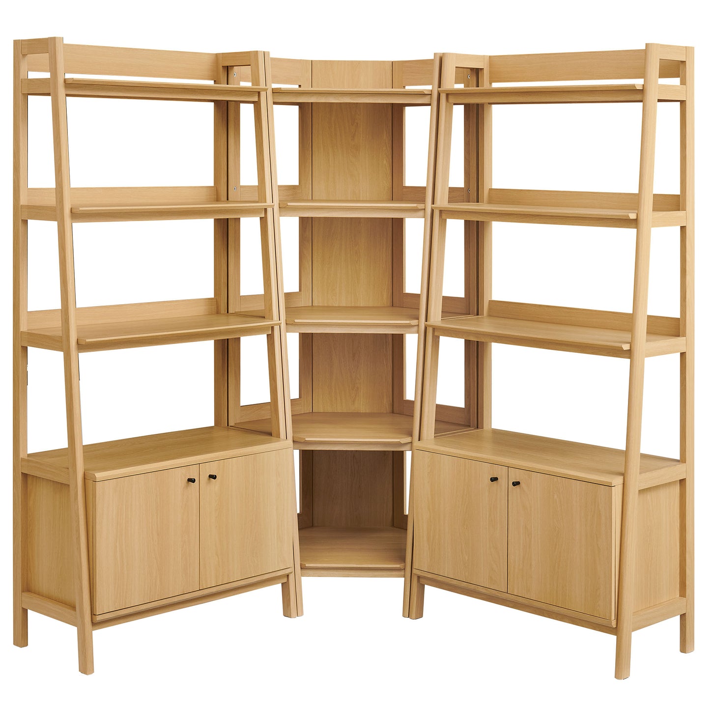 Bixby 3-Piece Corner Bookshelf Set with Wide Bookshelves by Modway EEI-7471