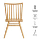 Alvar Spindle Back Dining Side Chairs Set of 2 by Modway EEI-7482