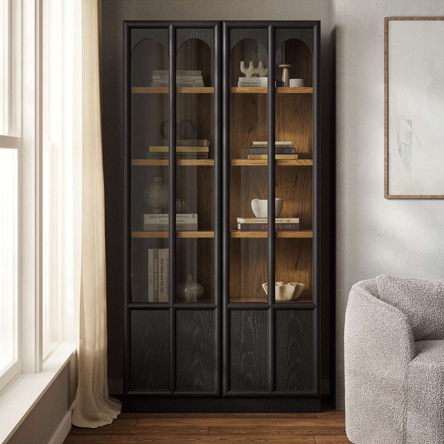 Anwen Solid Wood and Glass Display Cabinet by Modway EEI-7484