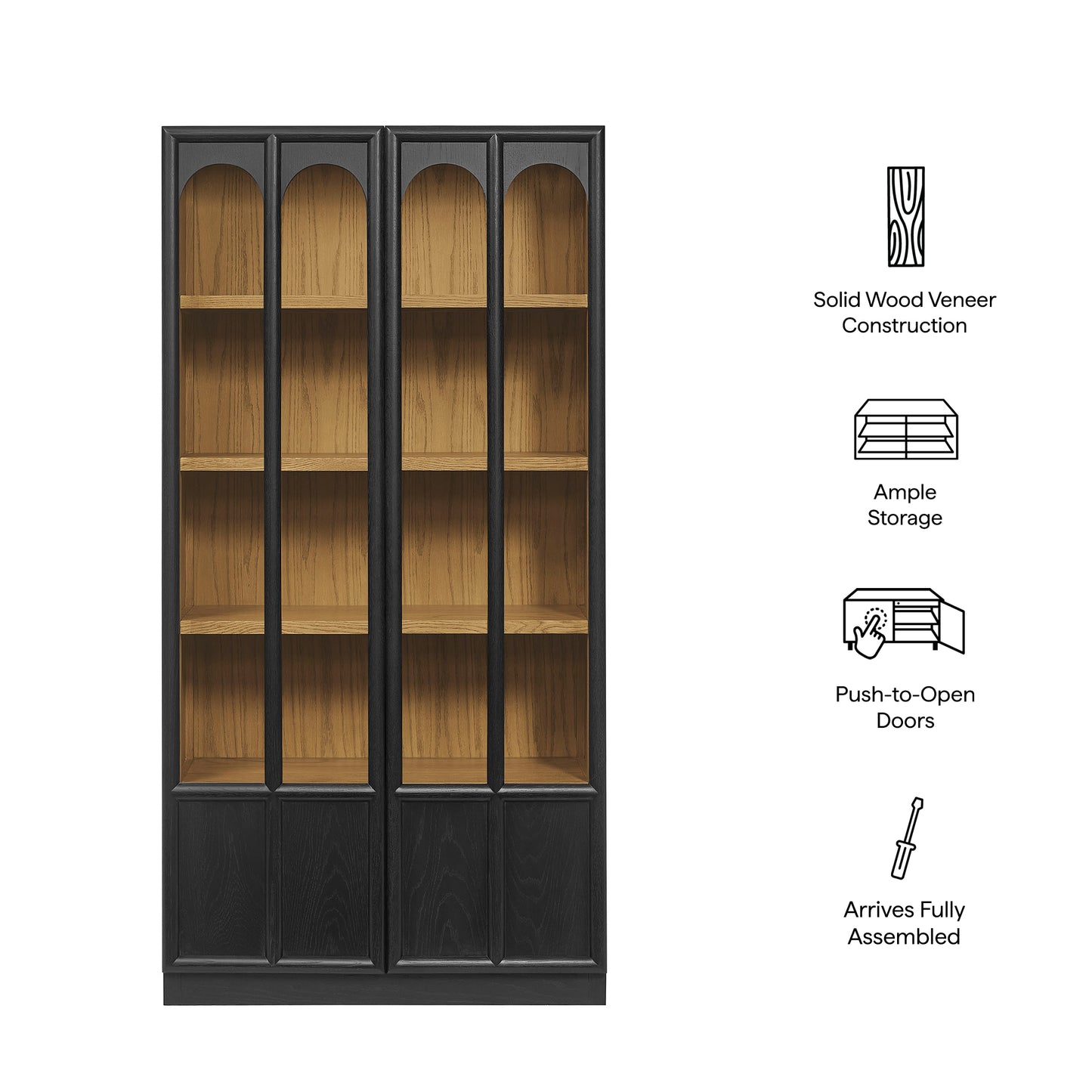 Anwen Solid Wood and Glass Display Cabinet by Modway EEI-7484