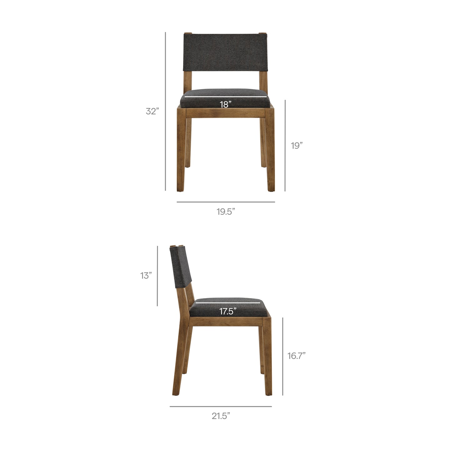 Calder Fabric Upholstered Wood Armless Dining Chair by Modway EEI-7485