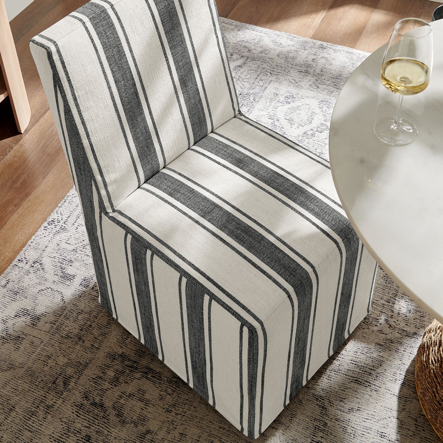Tessera Striped Slipcovered Dining Side Chair by Modway EEI-7486