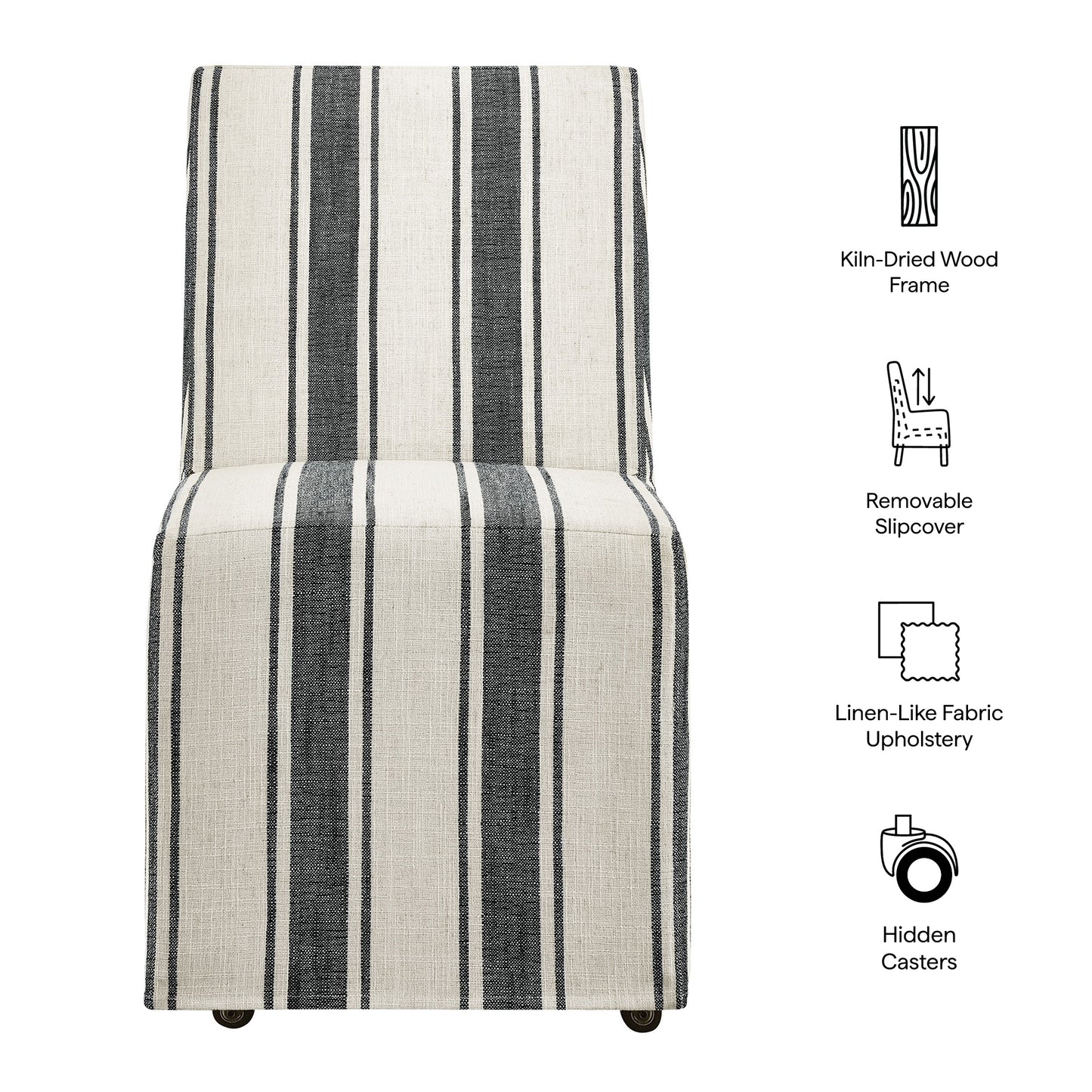 Tessera Striped Slipcovered Dining Side Chair by Modway EEI-7486
