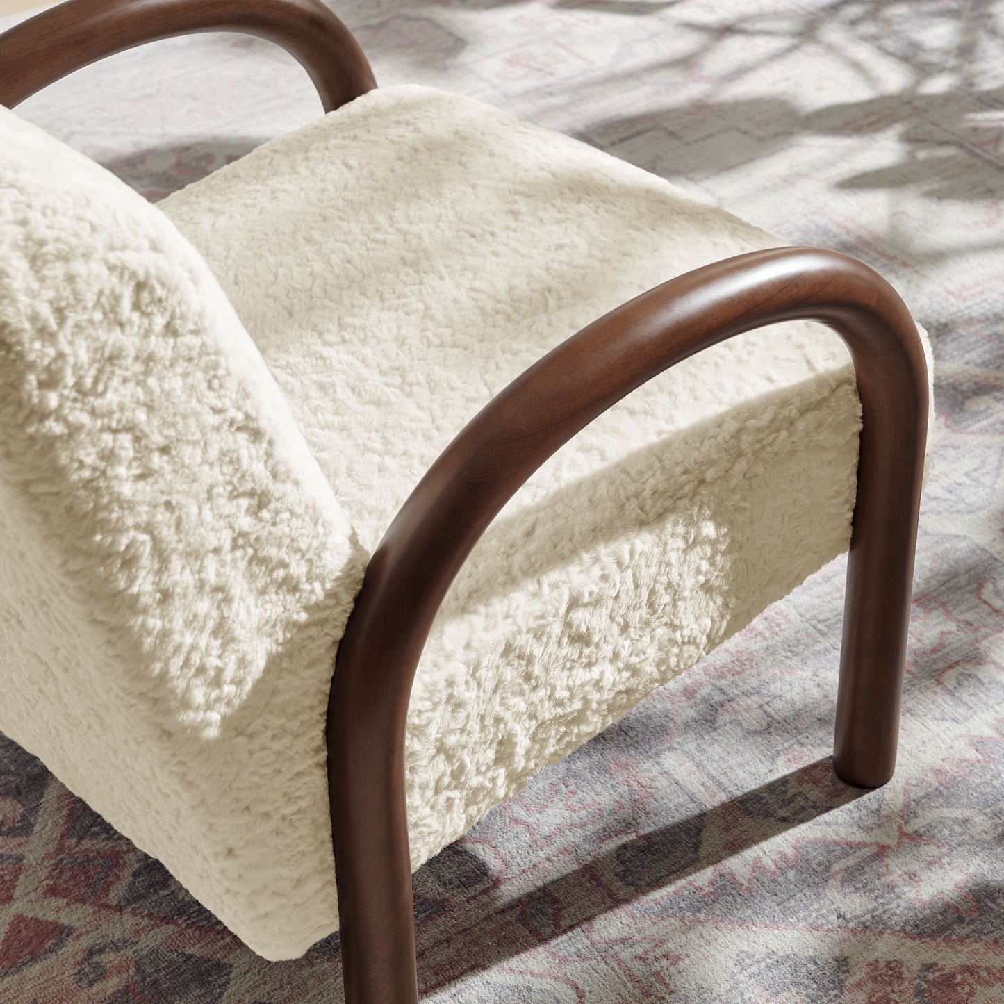 Lunet Faux Shearling Accent Armchair by Modway EEI-7489