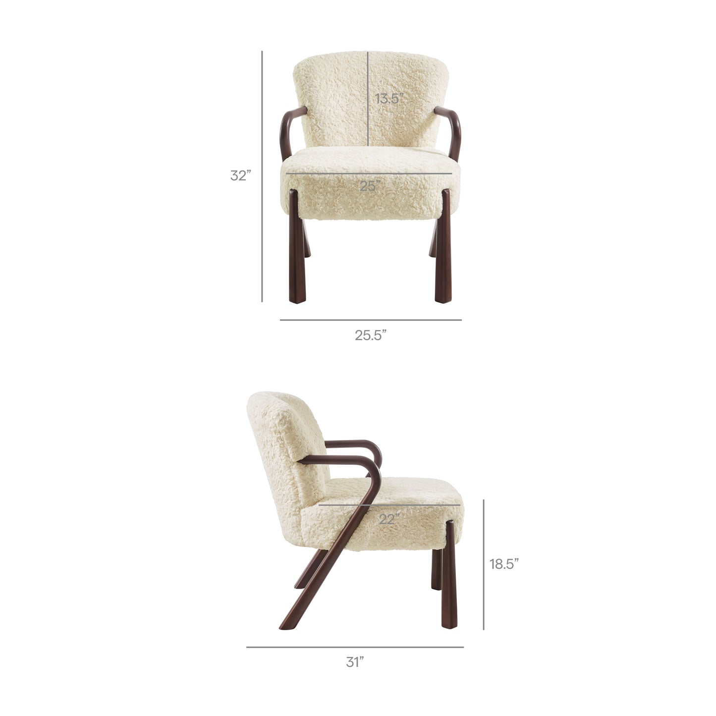 Arden Faux Shearling Accent Armchair by Modway EEI-7488