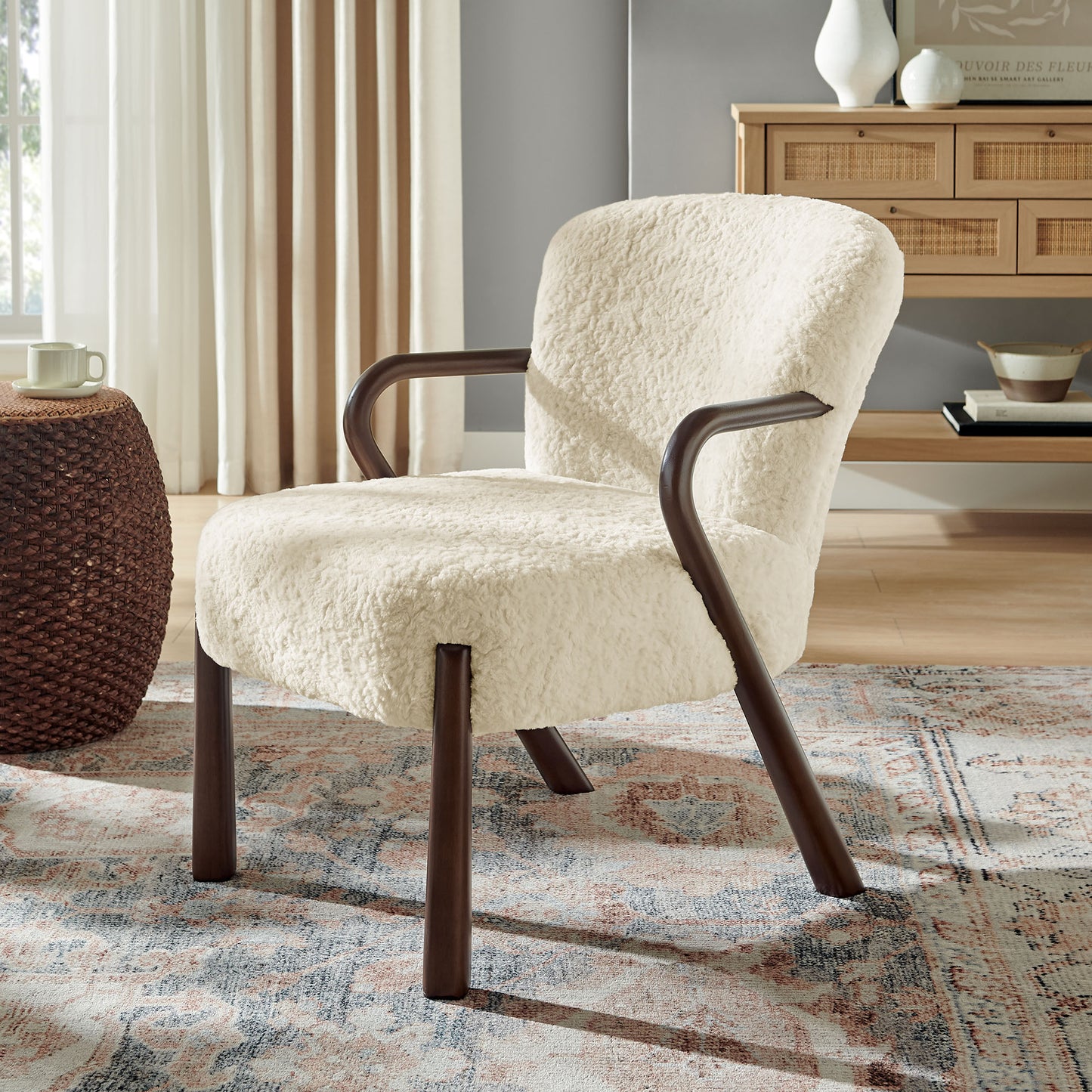 Arden Faux Shearling Accent Armchair by Modway EEI-7488