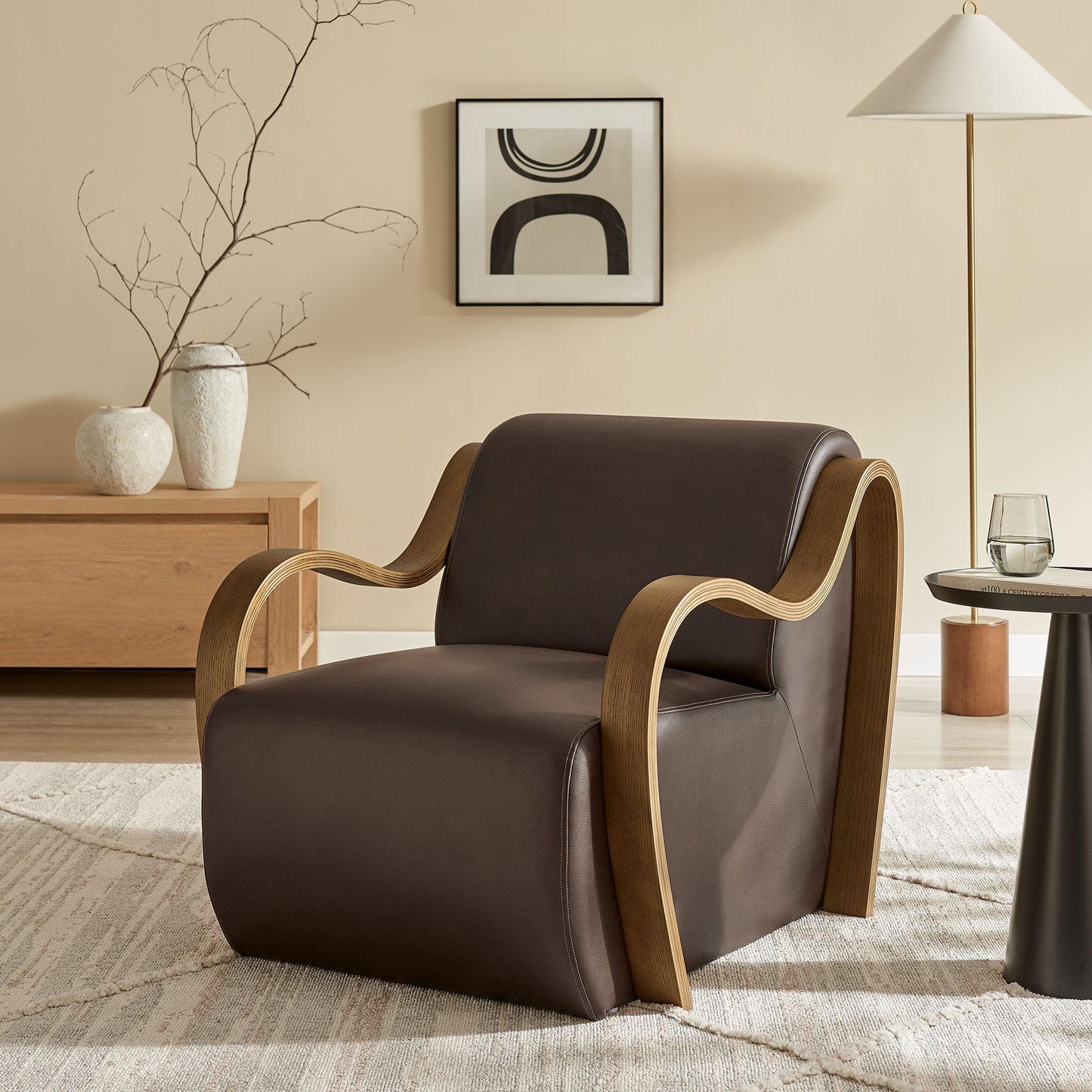 Atrium Vegan Leather Accent Armchair by Modway EEI-7491