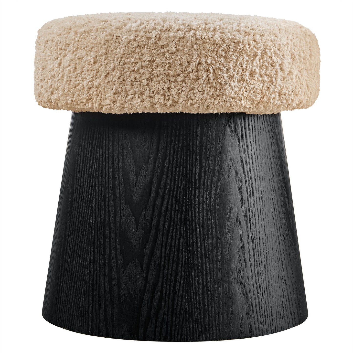 Ketra Round Faux Shearling Ottoman Footstool by Modway EEI-7493