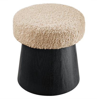 Ketra Round Faux Shearling Ottoman Footstool by Modway EEI-7493