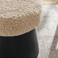 Ketra Round Faux Shearling Ottoman Footstool by Modway EEI-7493