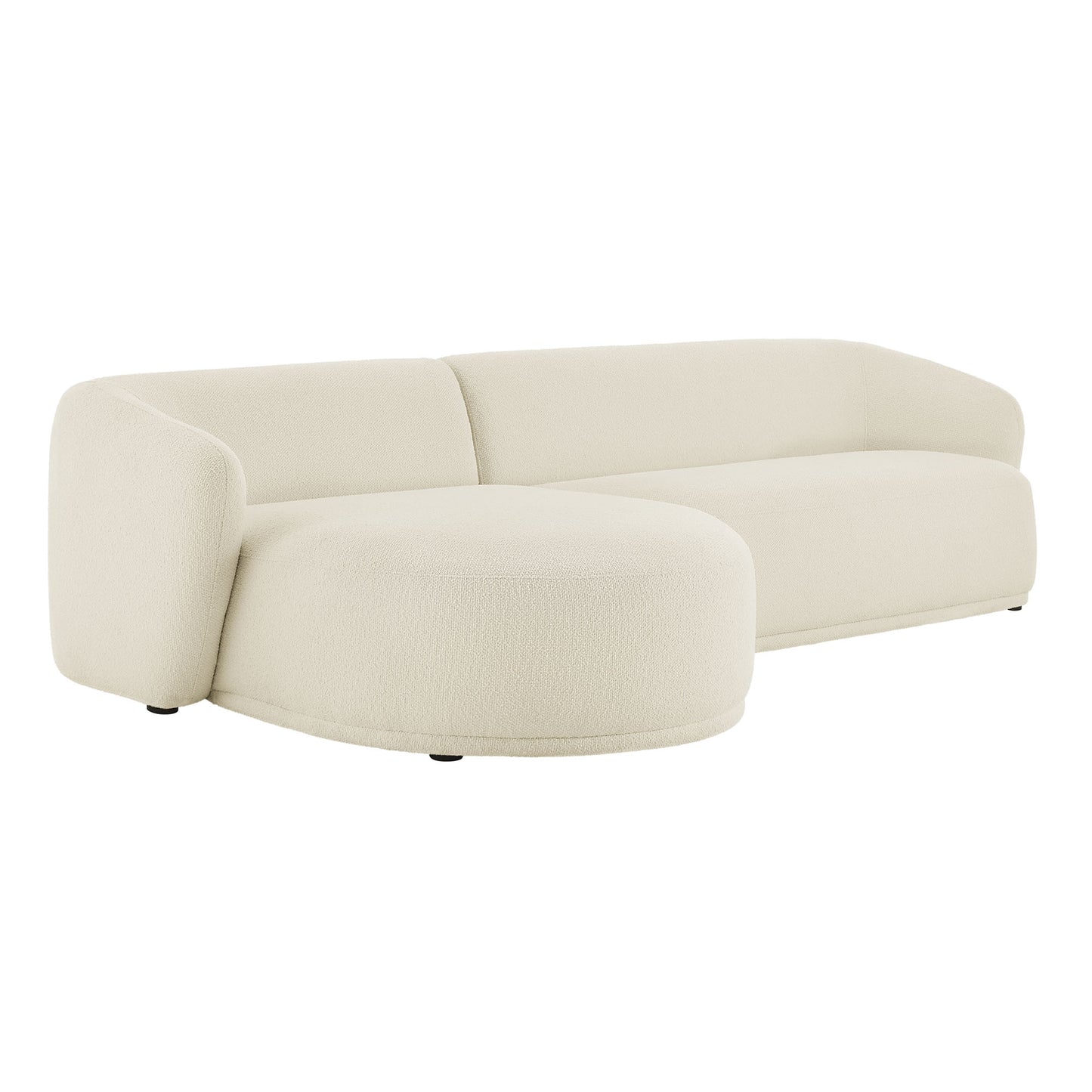 Monica 2 Piece Left Facing Boucle Fabric Modular Sofa with Chaise by Modway EEI-7502
