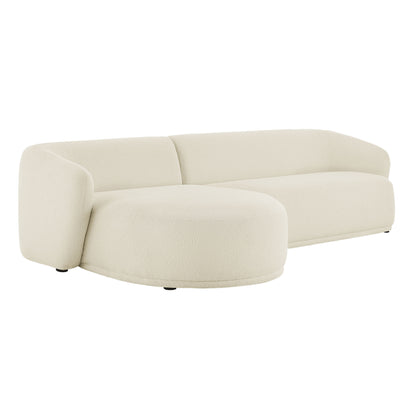 Monica 2 Piece Left Facing Boucle Fabric Modular Sofa with Chaise by Modway EEI-7502