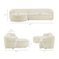 Monica 2 Piece Left Facing Boucle Fabric Modular Sofa with Chaise by Modway EEI-7502