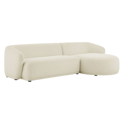 Monica 2 Piece Right Facing Boucle Fabric Modular Sofa with Chaise by Modway EEI-7503